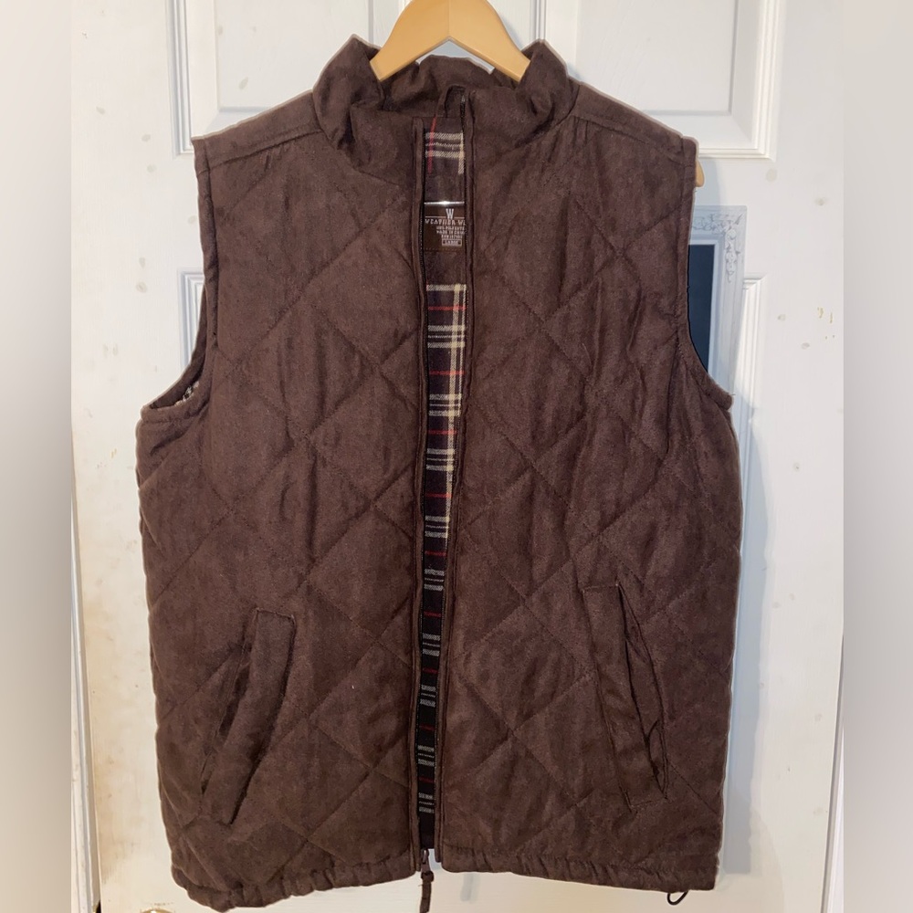 Men’s Weather Wear Quilted Vest (Size: Large)
